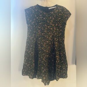 Zara black floral spring dress/romper